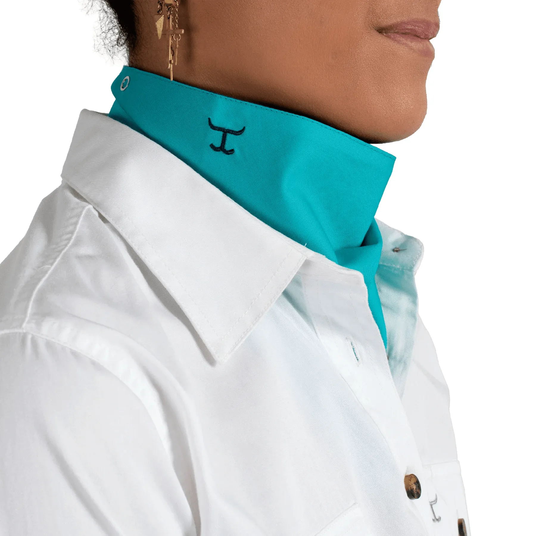 Just country Carlee Double Sided Scarf Cobalt and Turquoise
