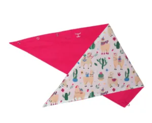 Just Country Carlee Double Sided Scarf White Llamas & Hot Pink