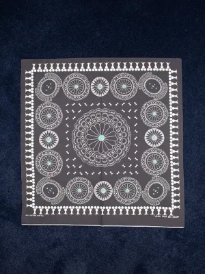 Kapital Fast Color Selvedge Bandana, Concho, Black