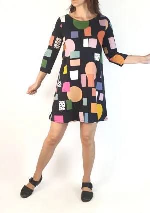 Karla Cola fun print half sleeve dress size XS, best fits 8