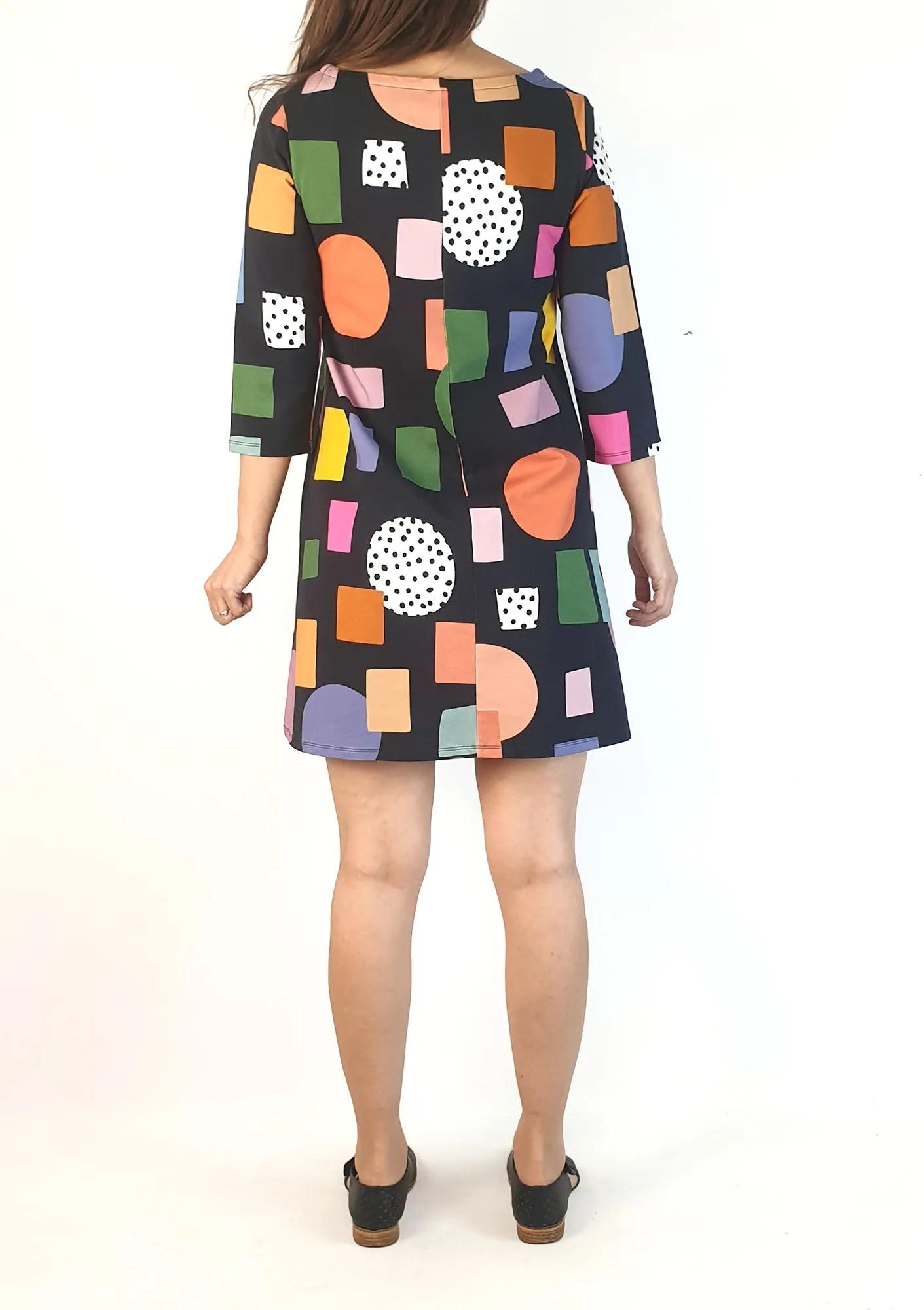 Karla Cola fun print half sleeve dress size XS, best fits 8