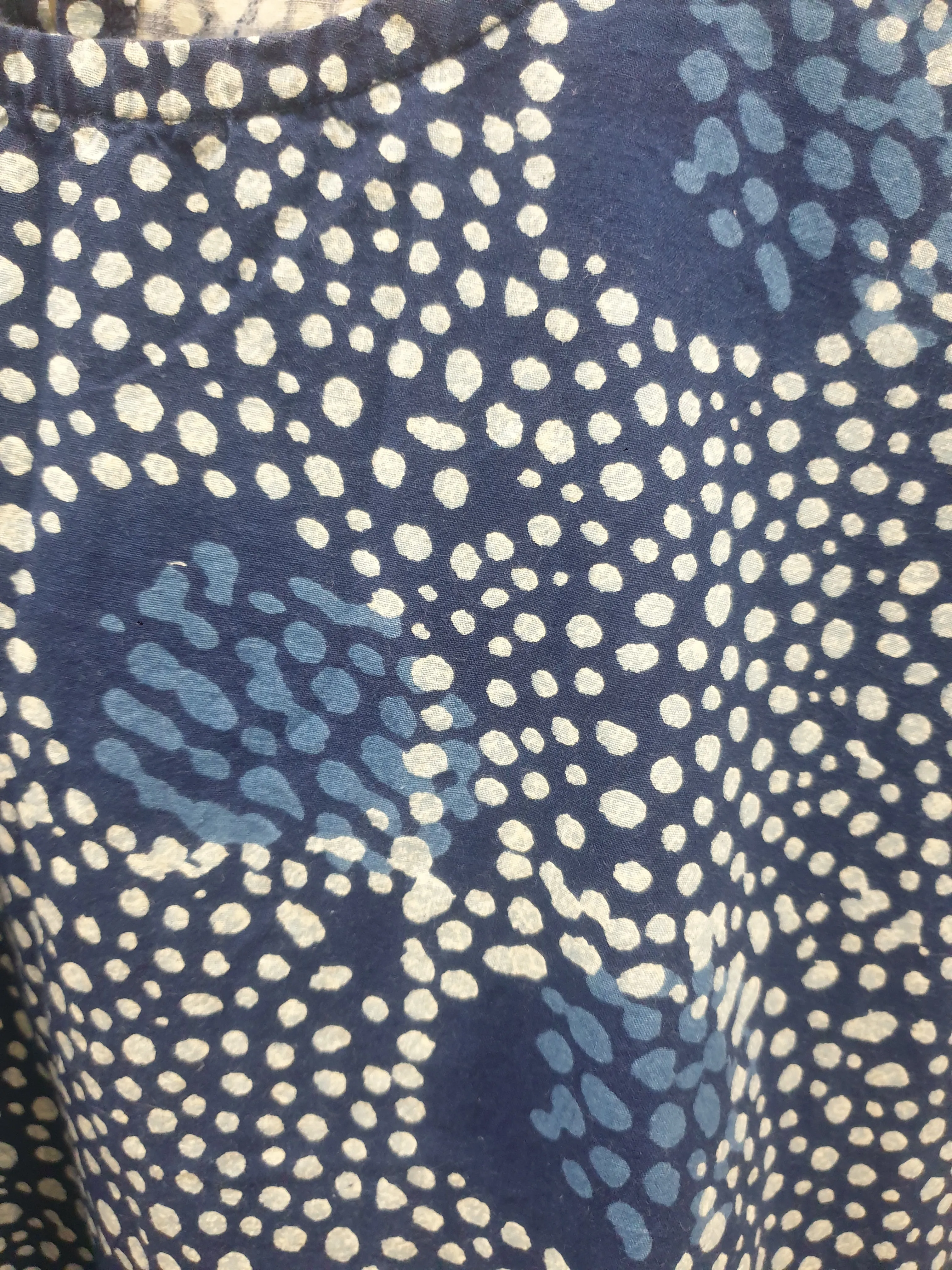 Karma East blue spotty tee shirts style dress size M
