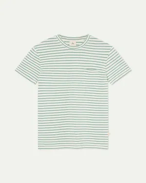 La Paz - Guerreiro Pocket Tee - Green Spray Stripes