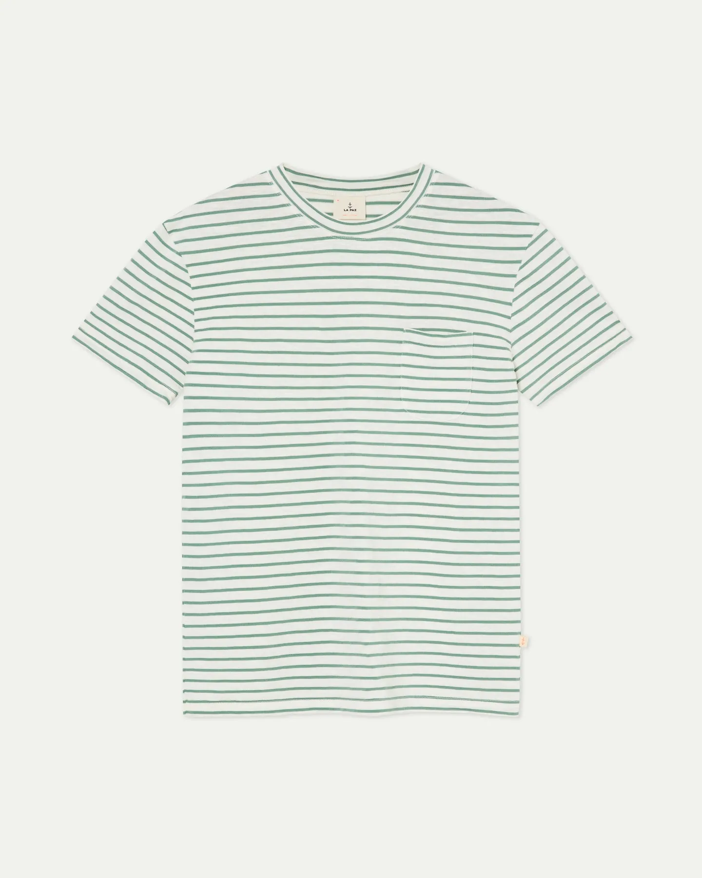 La Paz - Guerreiro Pocket Tee - Green Spray Stripes