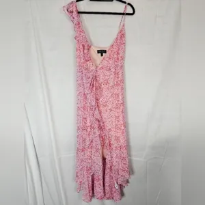 Laundry By Shelli Segal Size 12 Pink Floral Wrap Dress NWOT