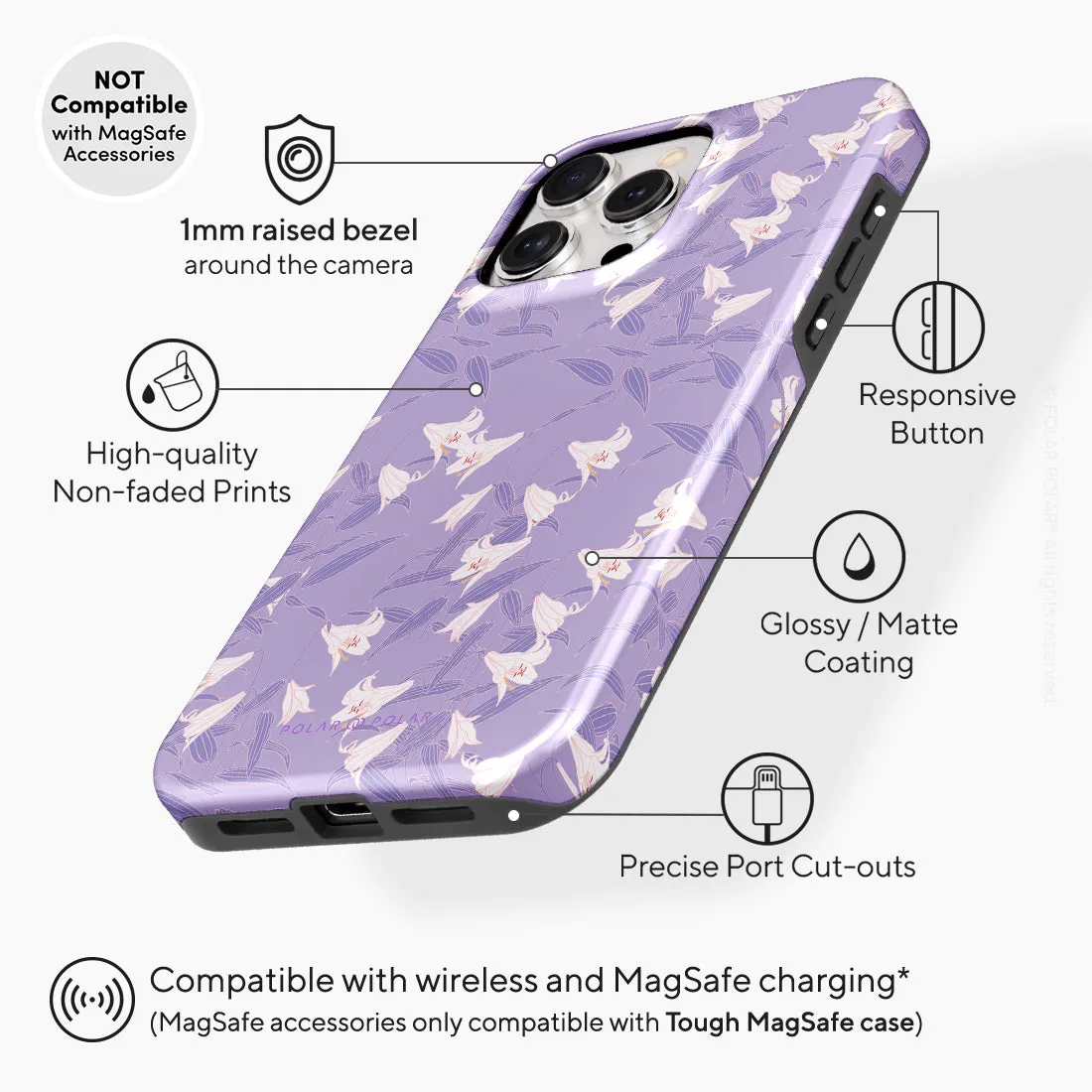 Lavender Lily Custom - iPhone 15 Pro Max Case