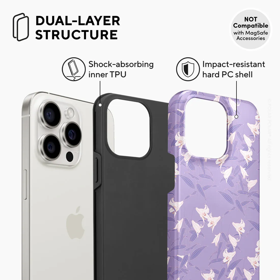 Lavender Lily Custom - iPhone 15 Pro Max Case