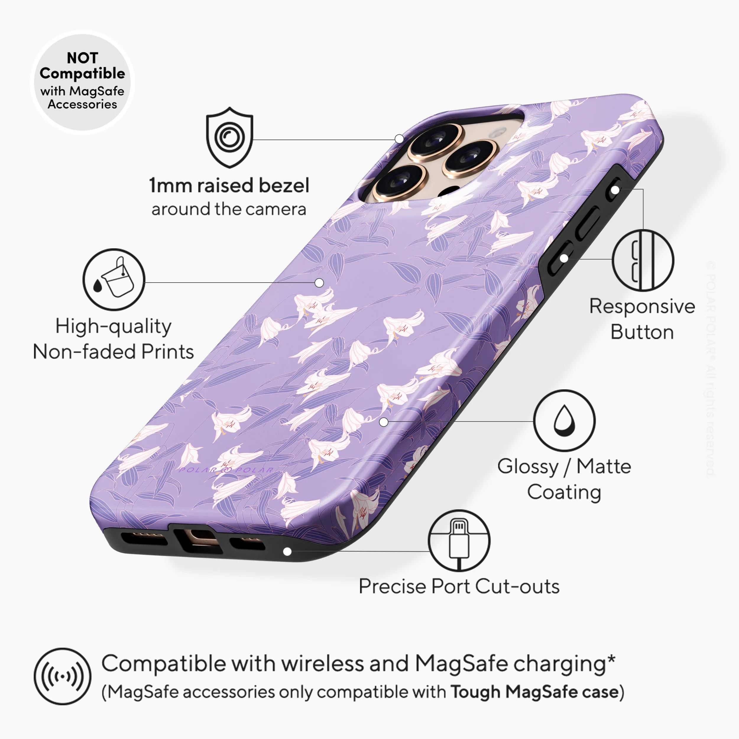 Lavender Lily - iPhone 16 Pro Max Case