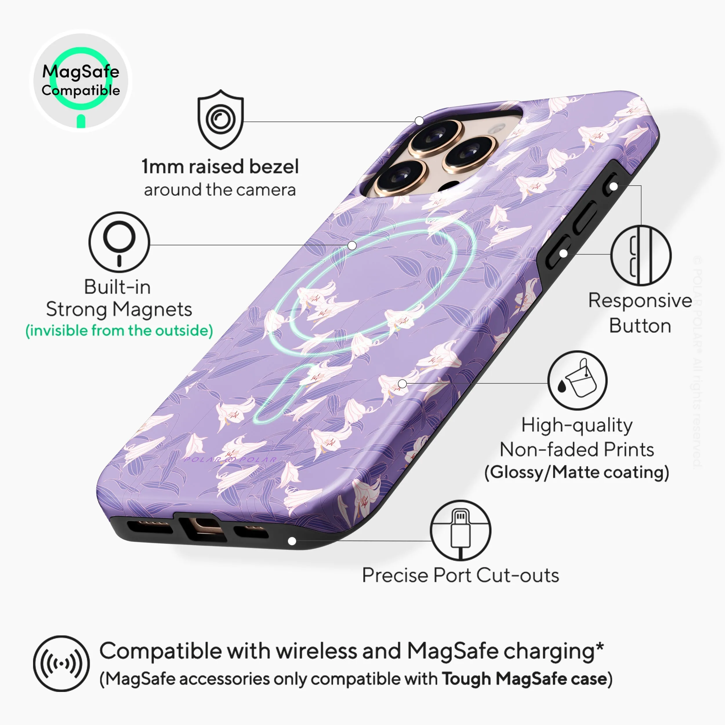 Lavender Lily - iPhone 16 Pro Max Case