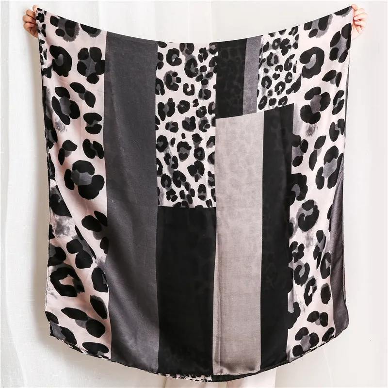 Leopard Printed Scarf Shawl for Women Ladies Girls
