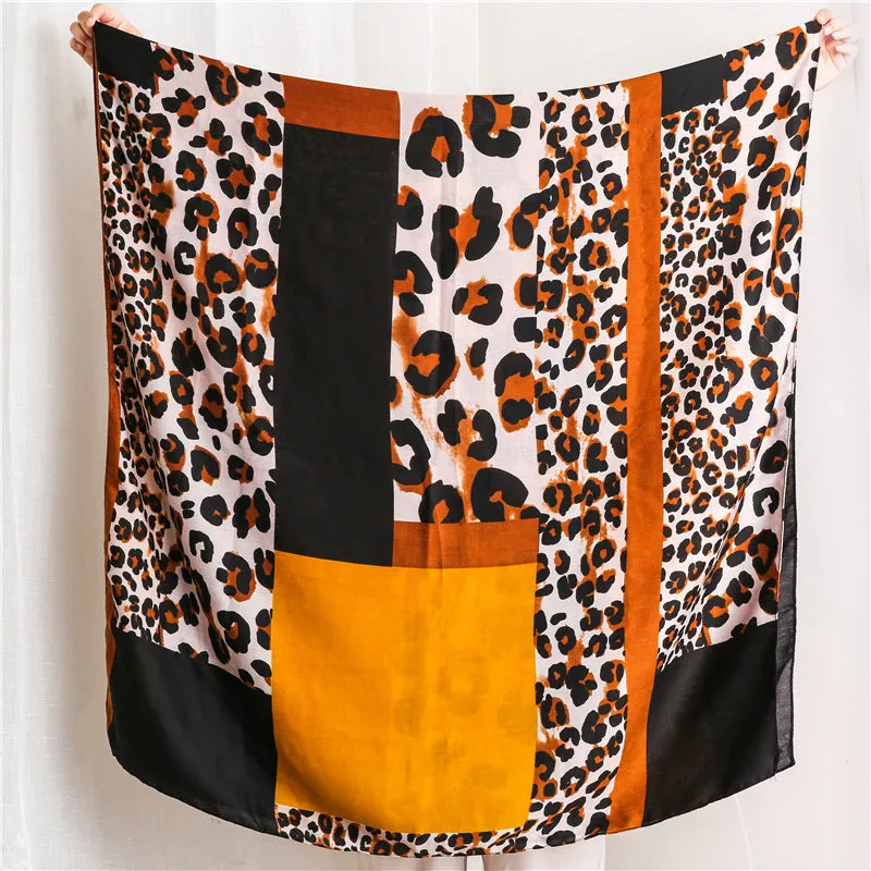 Leopard Printed Scarf Shawl for Women Ladies Girls