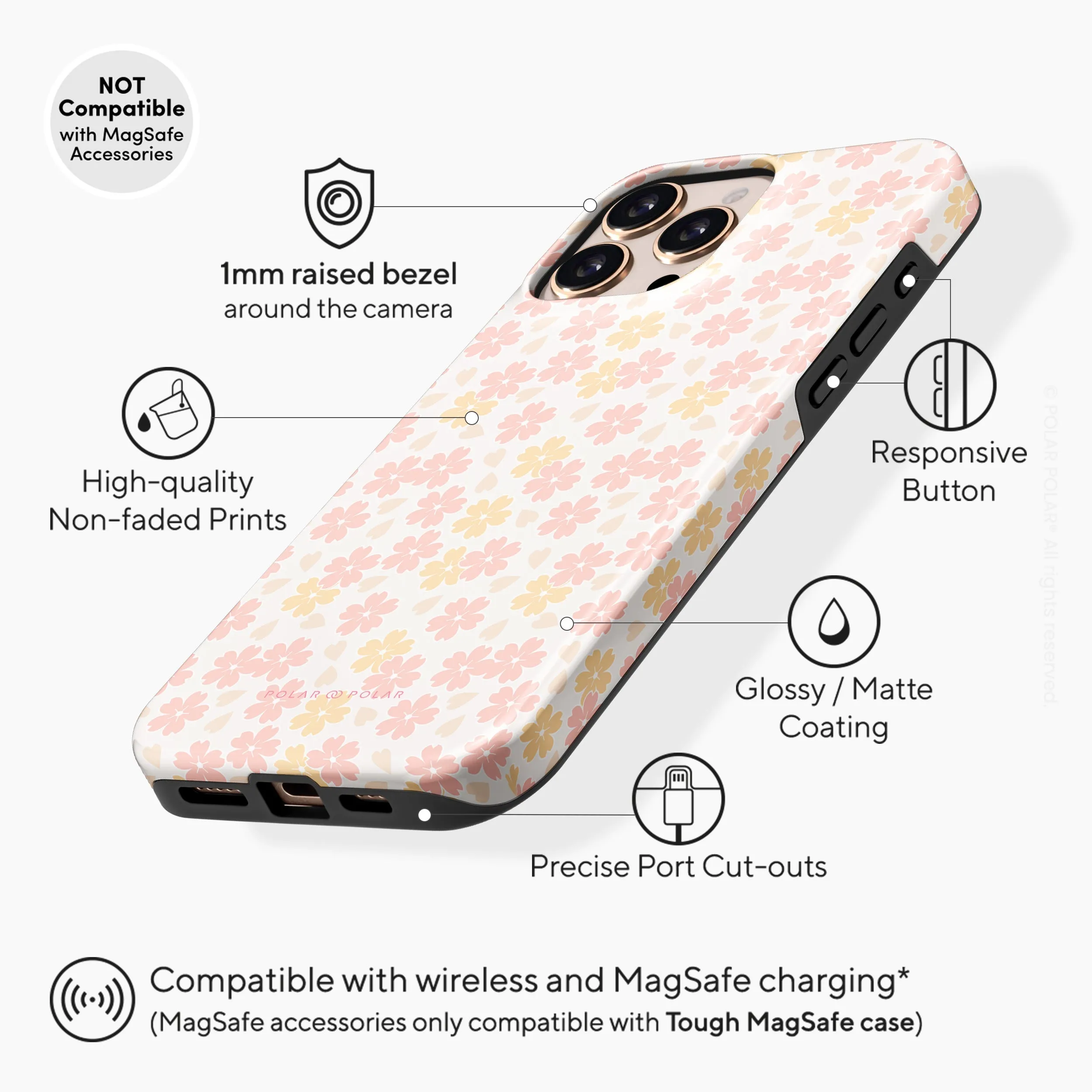 Light Pink Sakura - iPhone 16 Pro Max Case