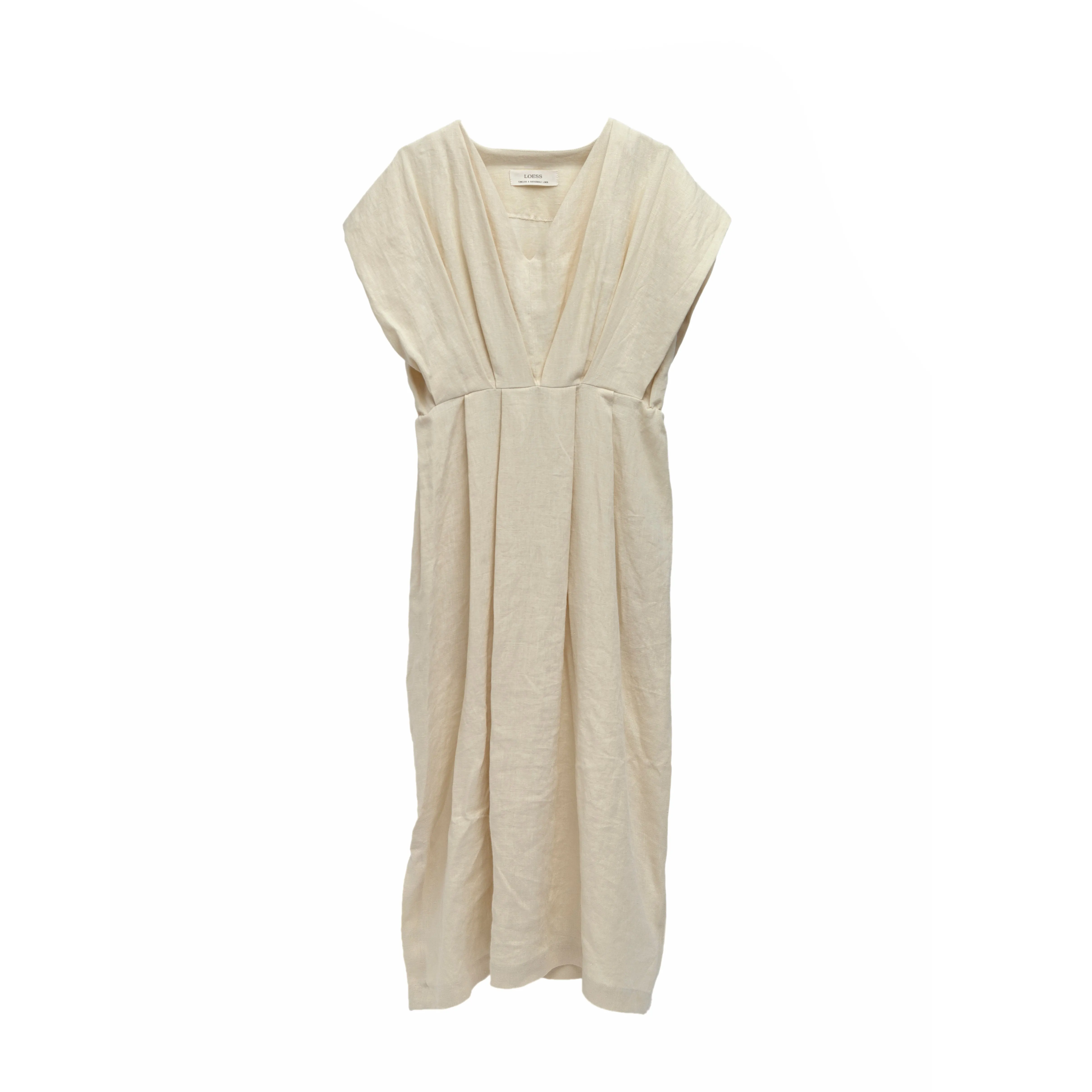 Linda Dress in Cream Linen