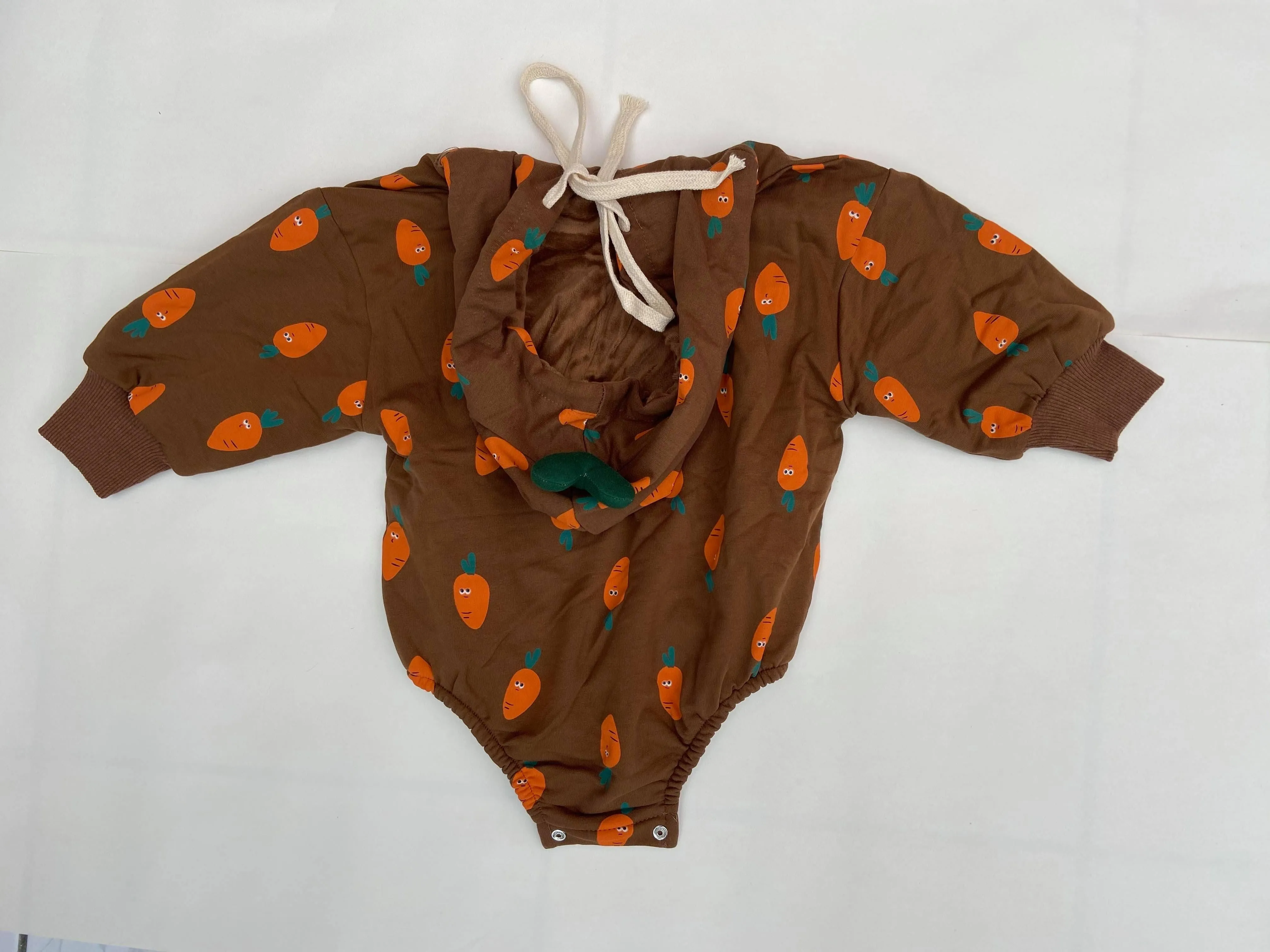 Long-sleeved Cartoon Hooded Romper 7-24M