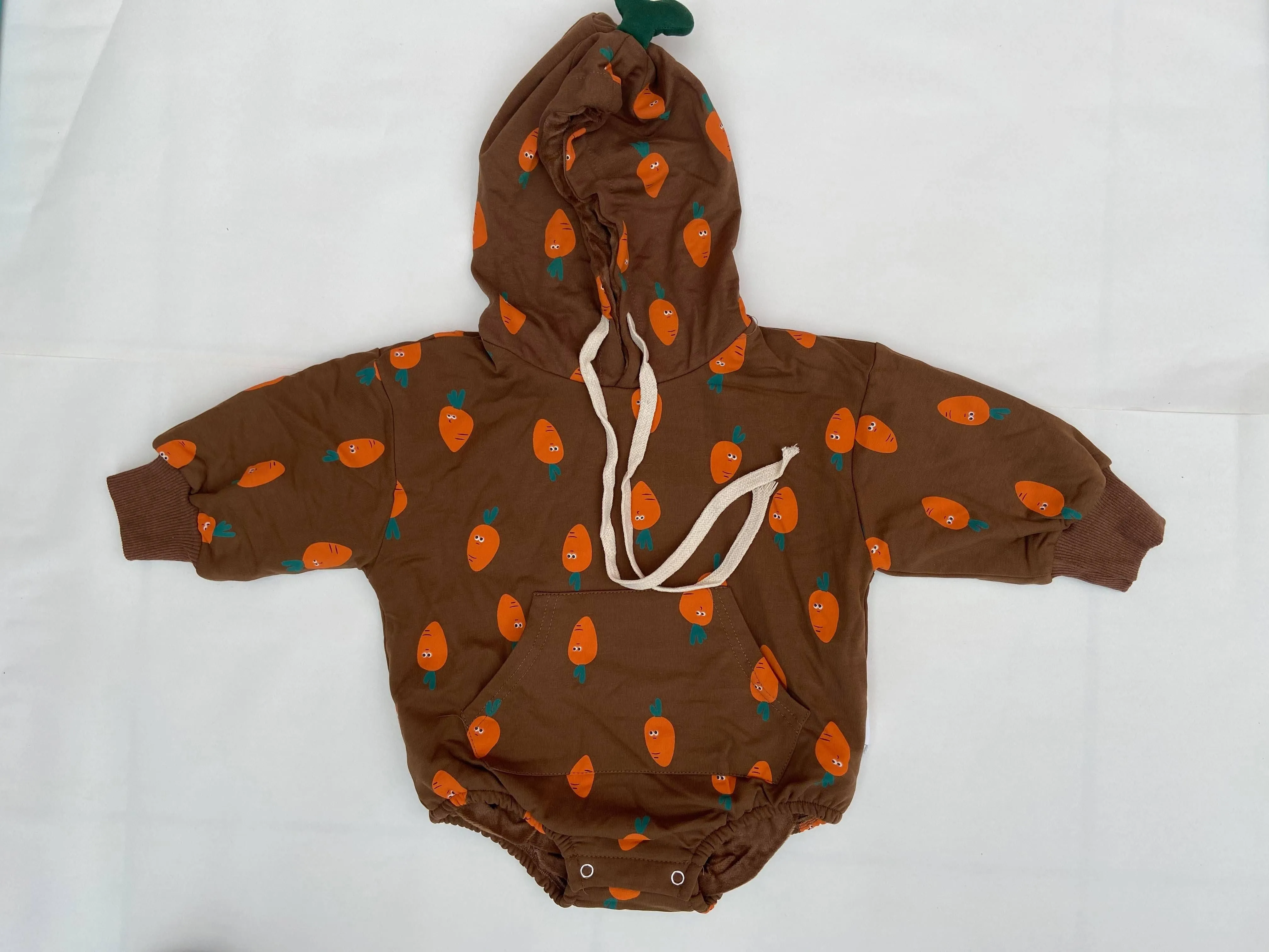 Long-sleeved Cartoon Hooded Romper 7-24M