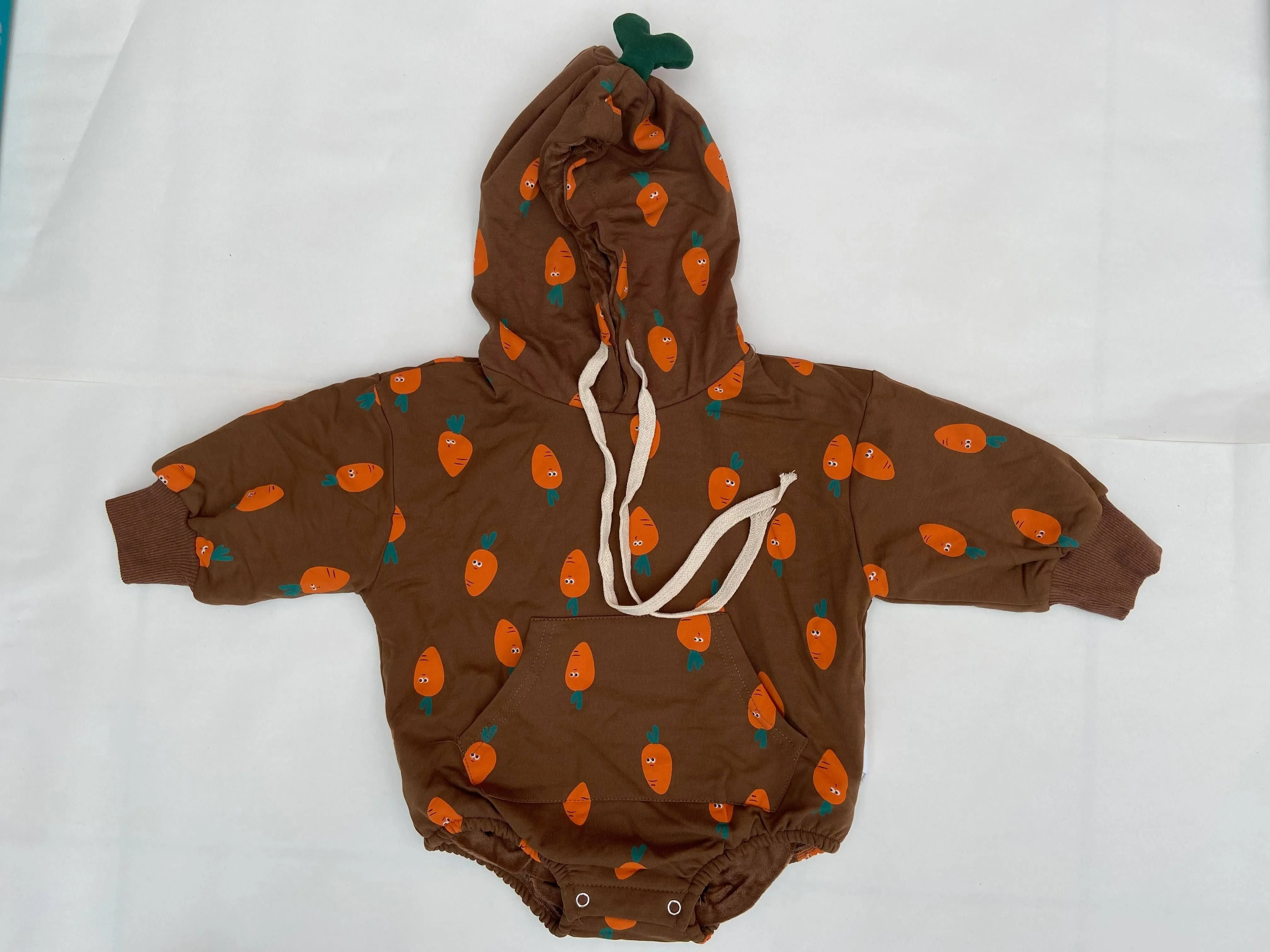 Long-sleeved Cartoon Hooded Romper 7-24M
