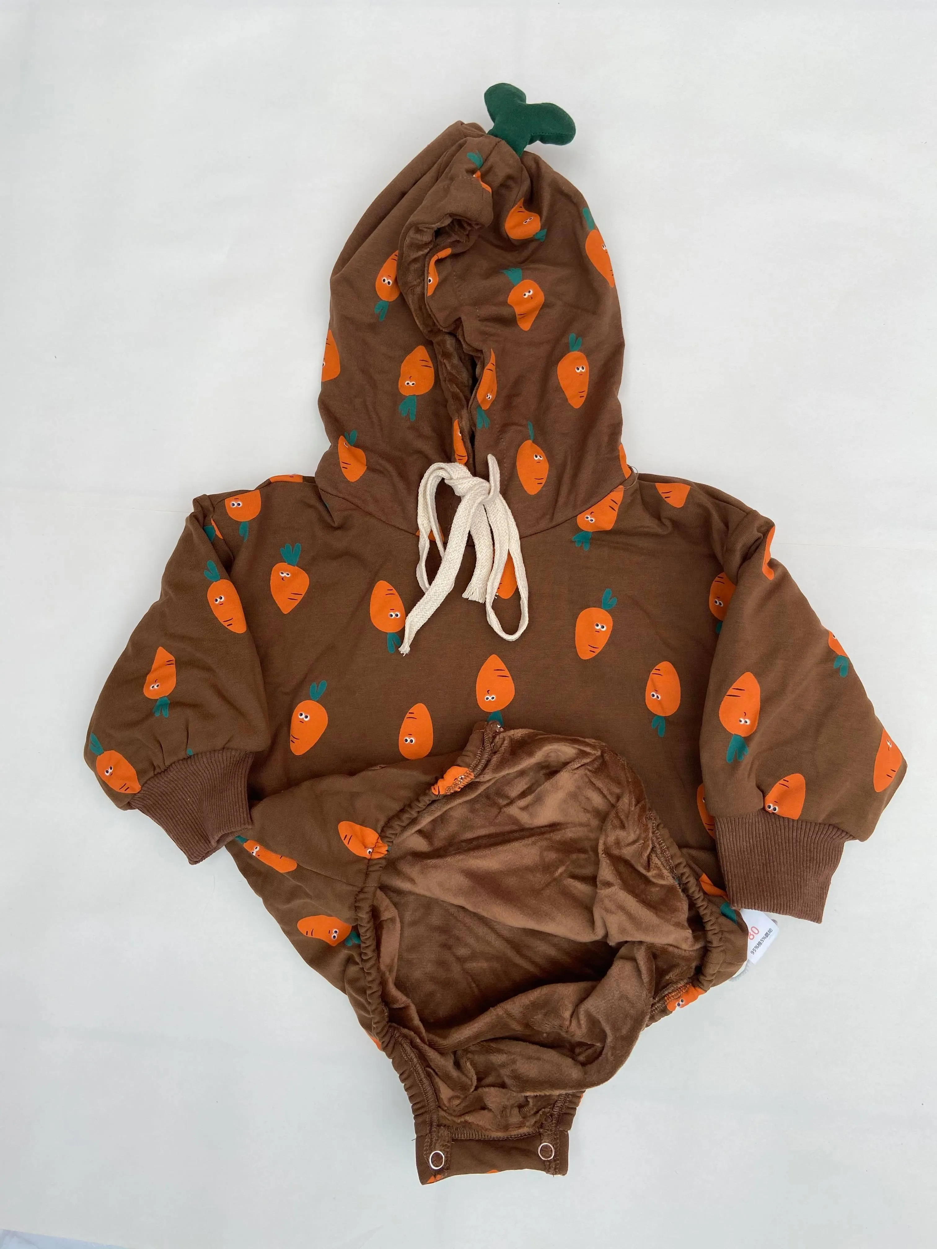 Long-sleeved Cartoon Hooded Romper 7-24M