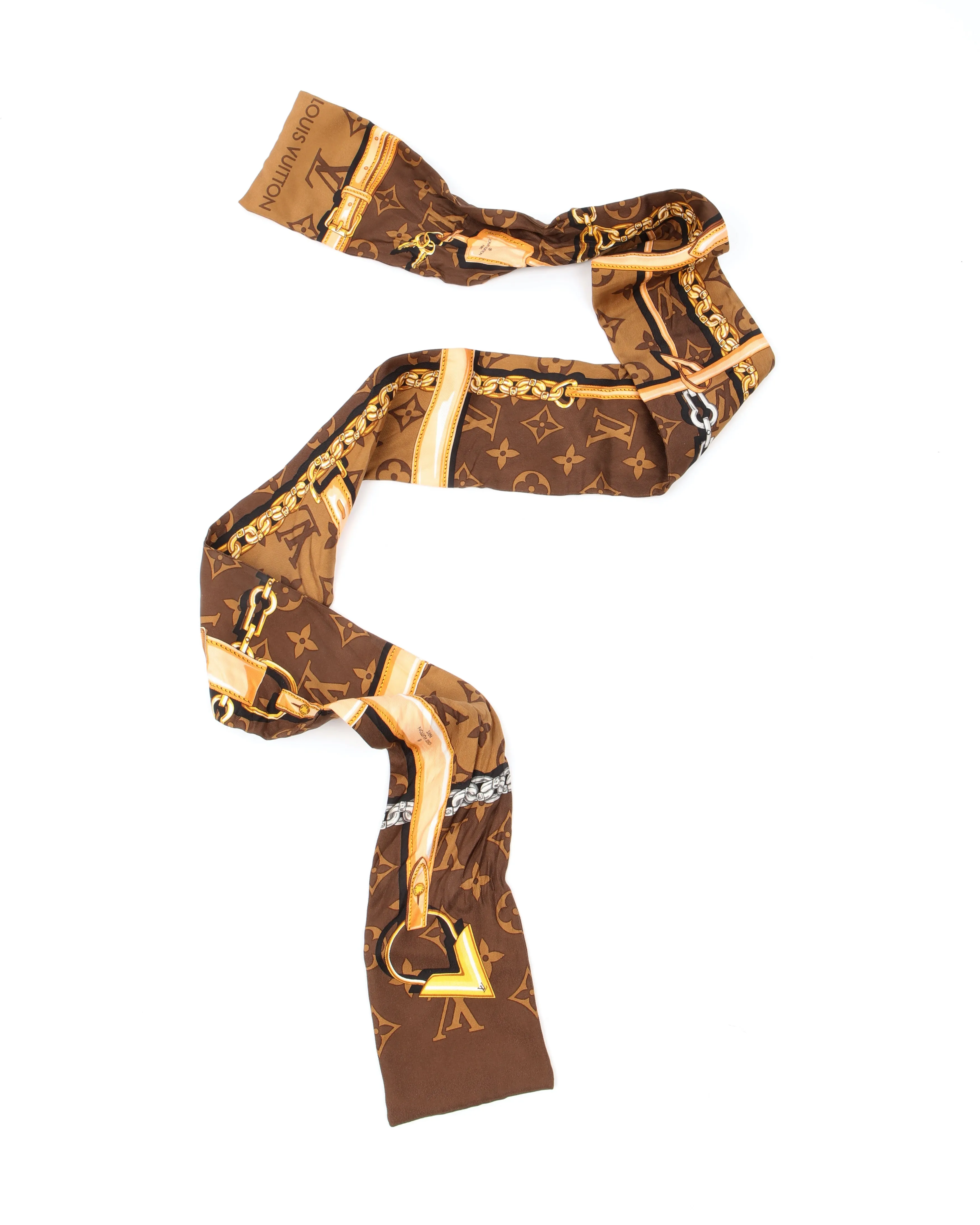Louis Vuitton Brown Monogram Confidential Silk Bandeau