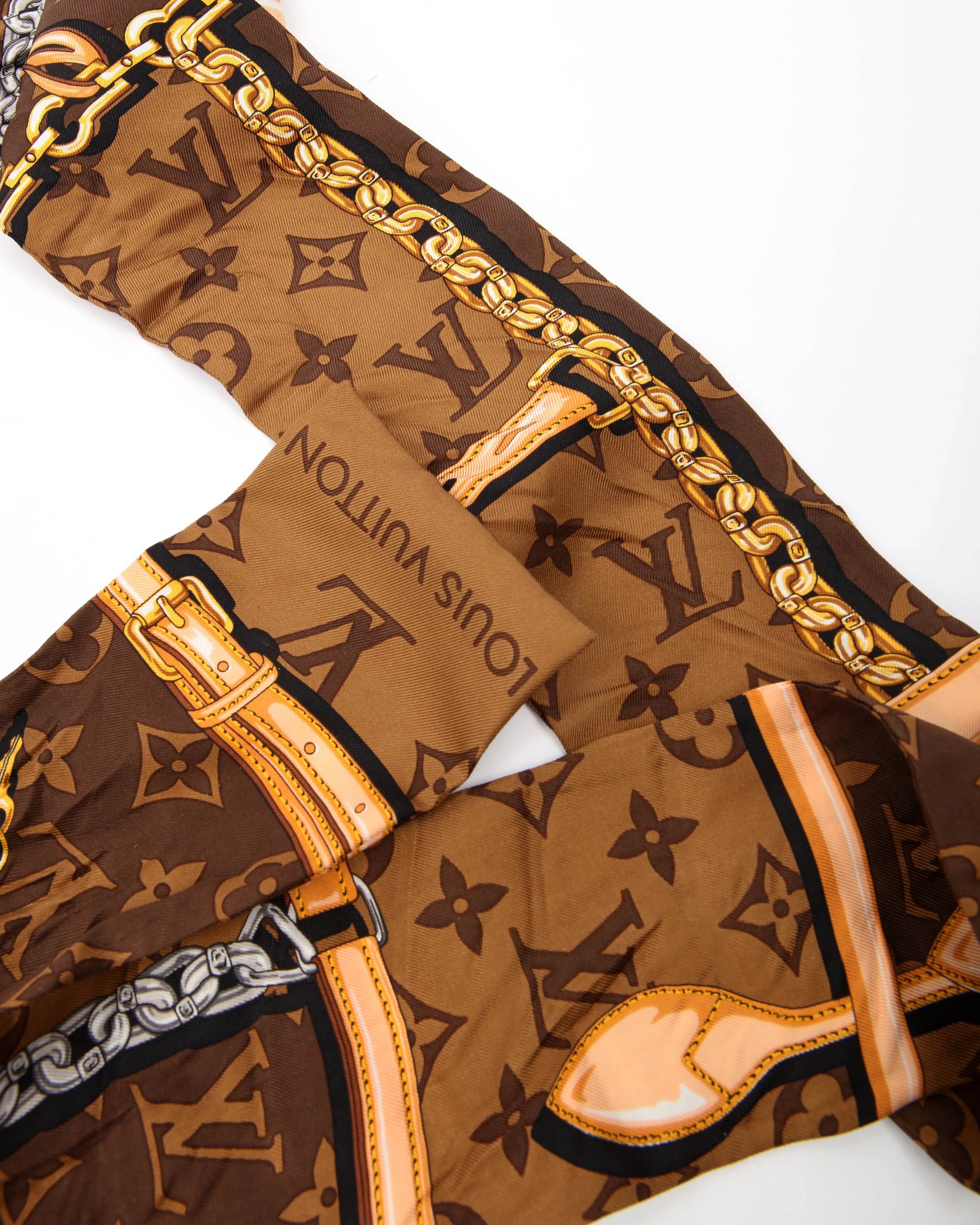Louis Vuitton Brown Monogram Confidential Silk Bandeau