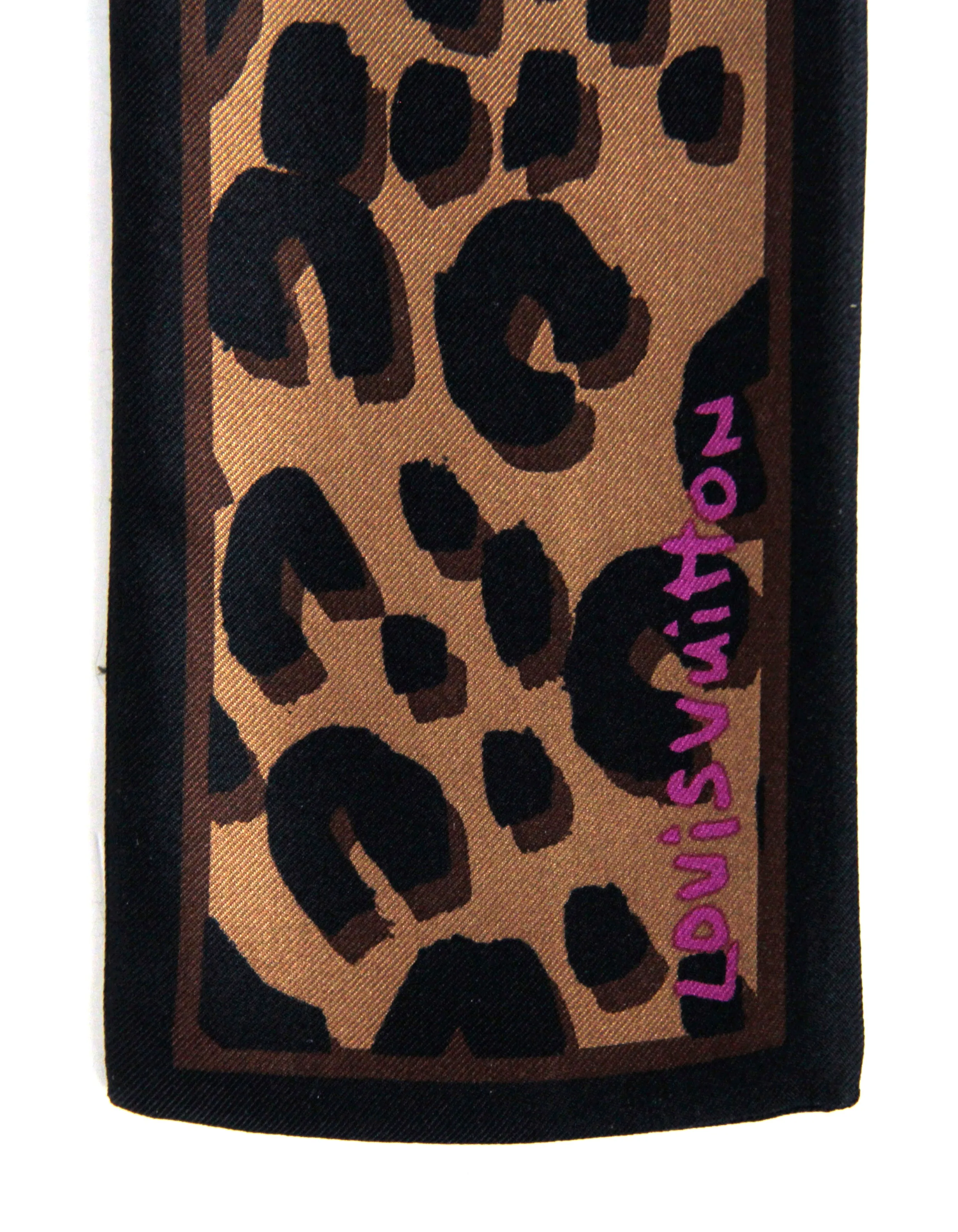 Louis Vuitton Silk Leopard Print Bandeau