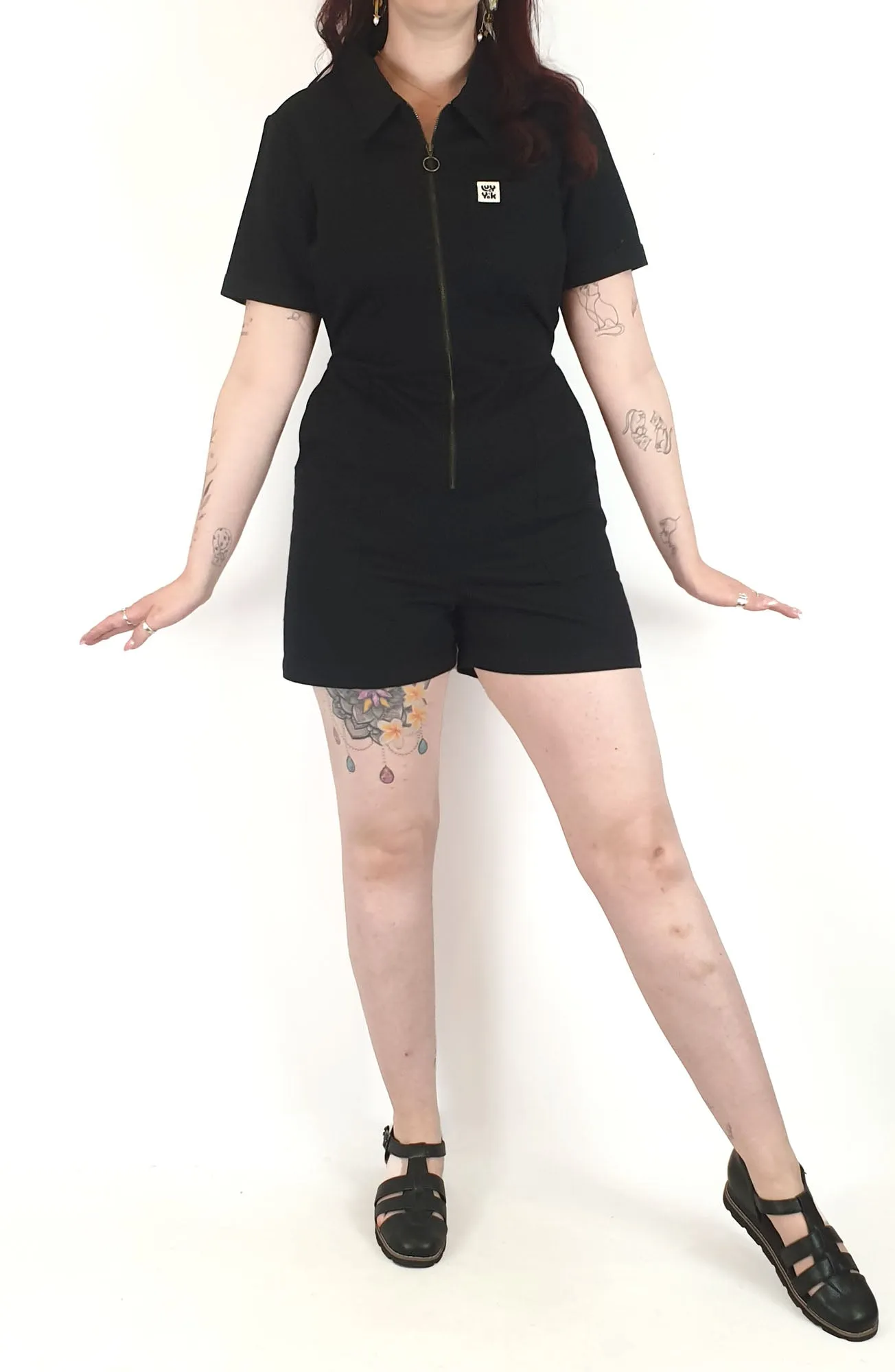 Lucy & Yak black playsuit size M