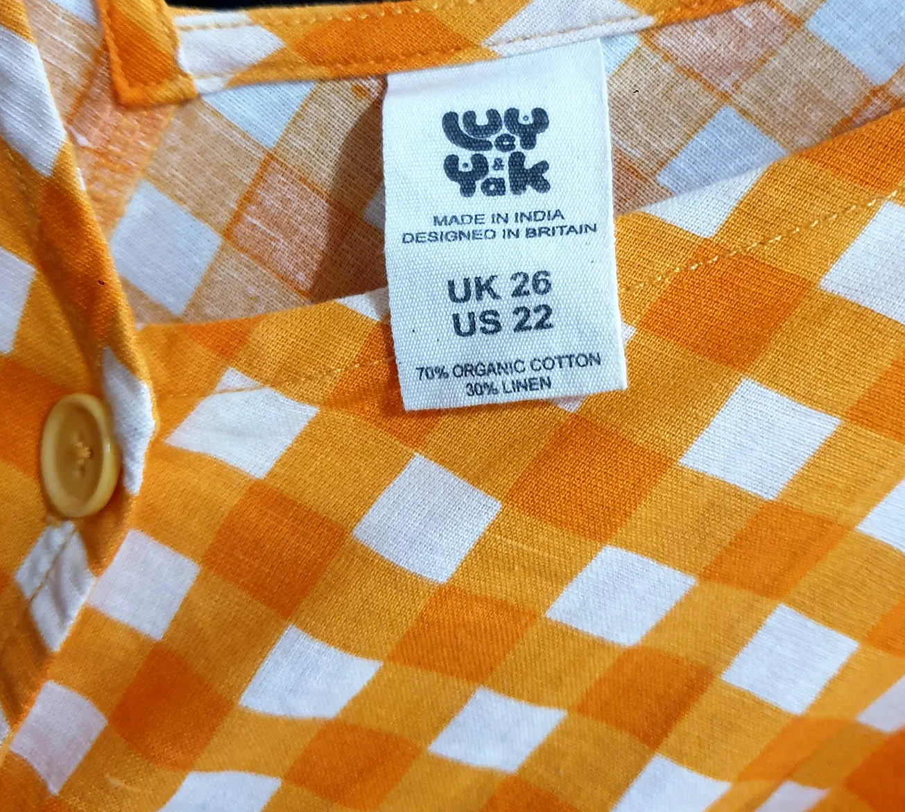Lucy & Yak orange jumpsuit size UK26