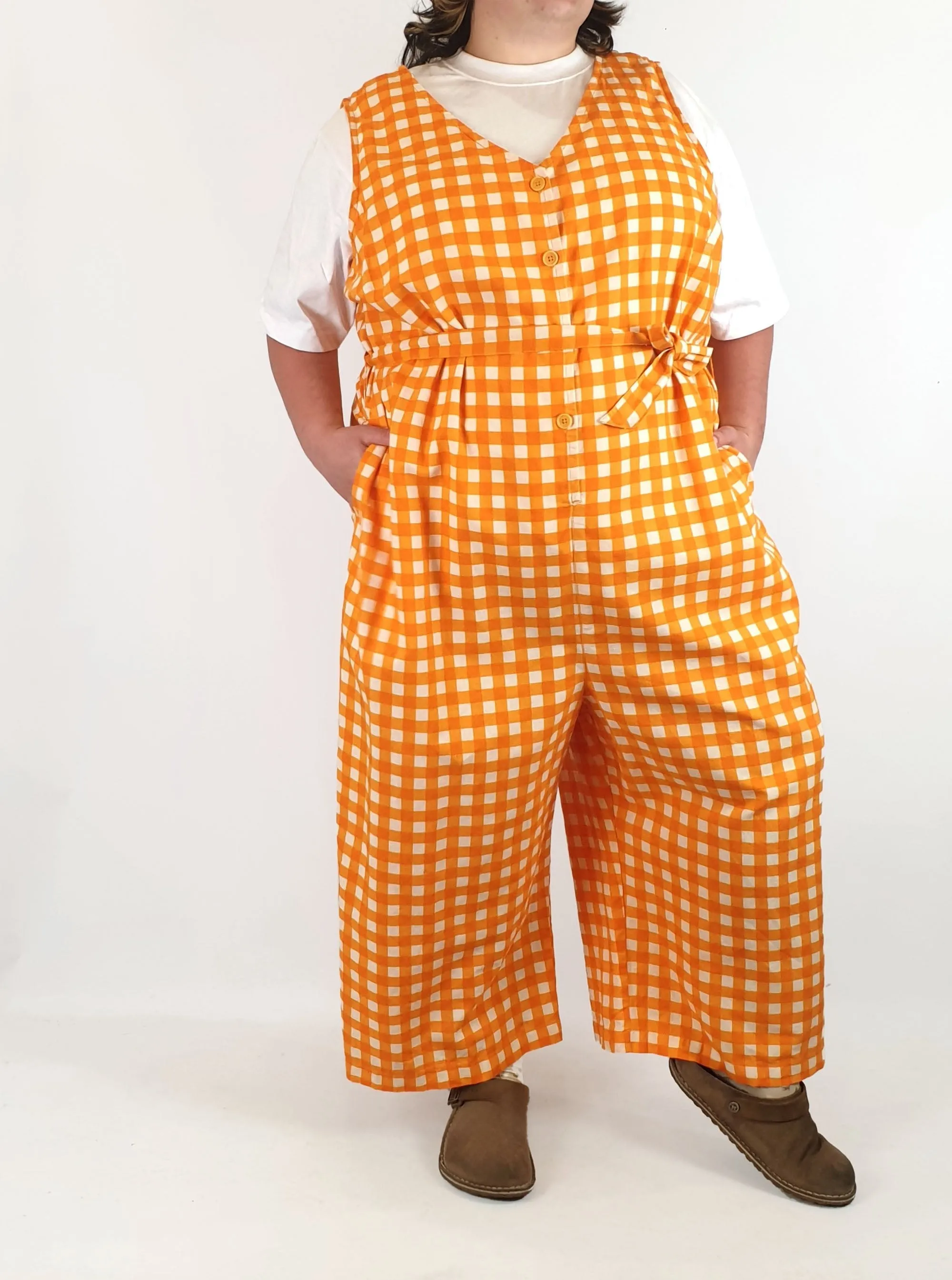 Lucy & Yak orange jumpsuit size UK26