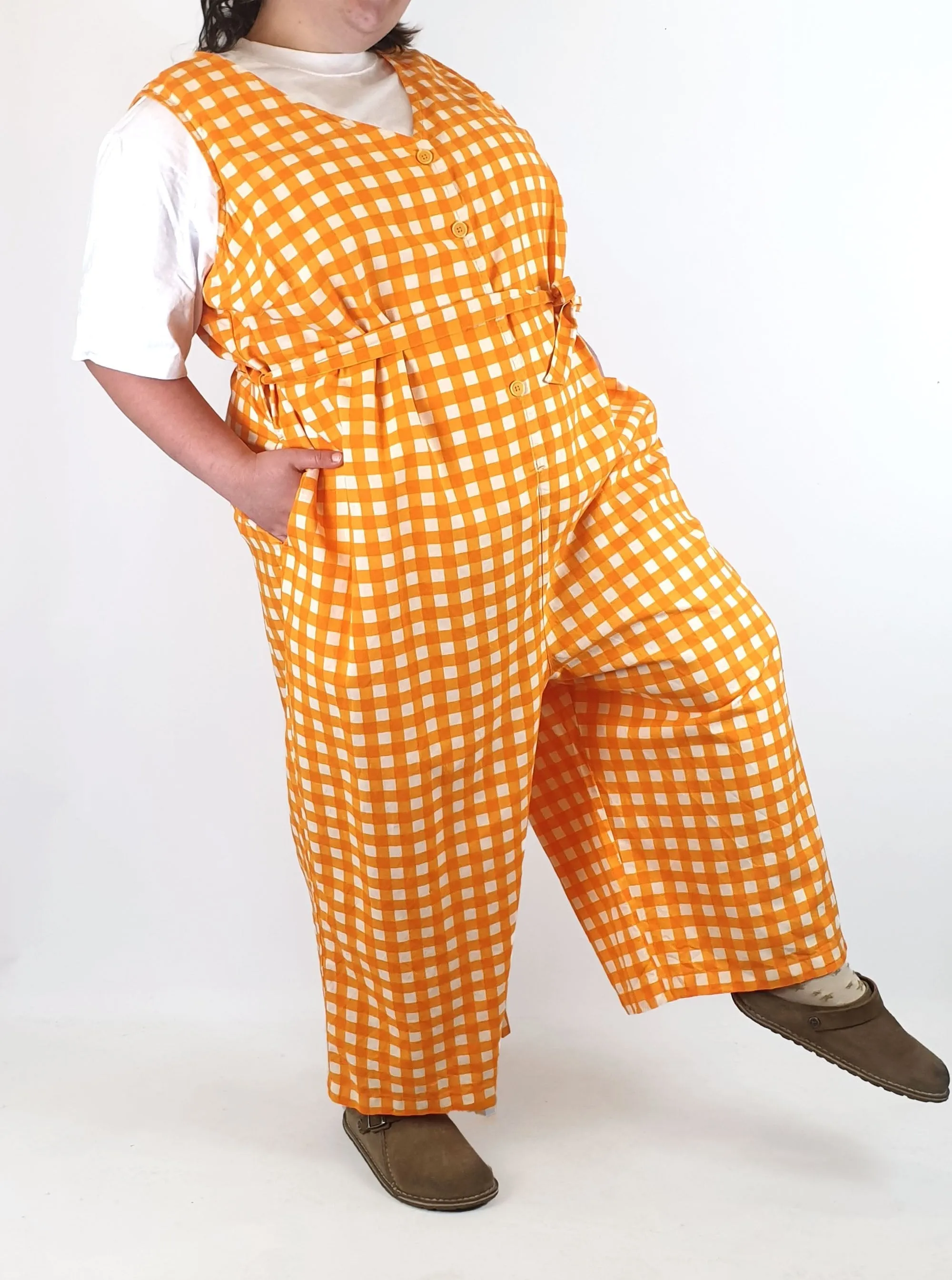 Lucy & Yak orange jumpsuit size UK26