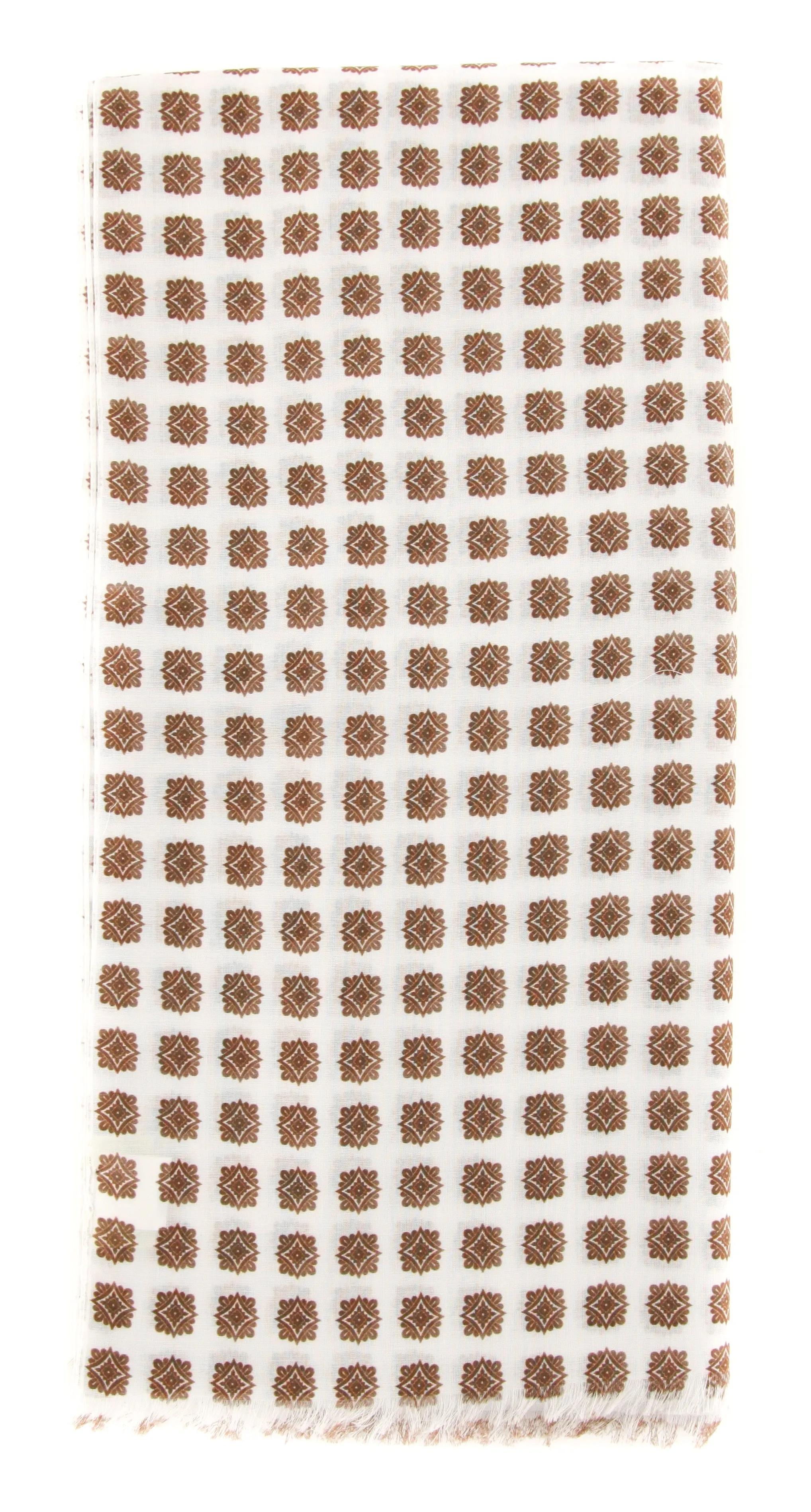 Luigi Borrelli Brown Cotton Scarf