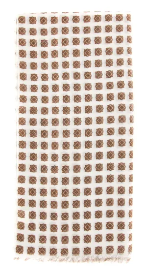 Luigi Borrelli Brown Cotton Scarf