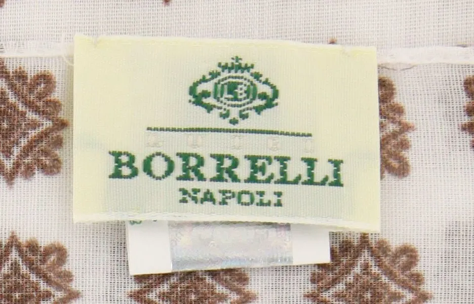 Luigi Borrelli Brown Cotton Scarf