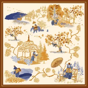 Luxe Silk Twill Scarf- Blue Ridge Scarf - Cream or Midnight