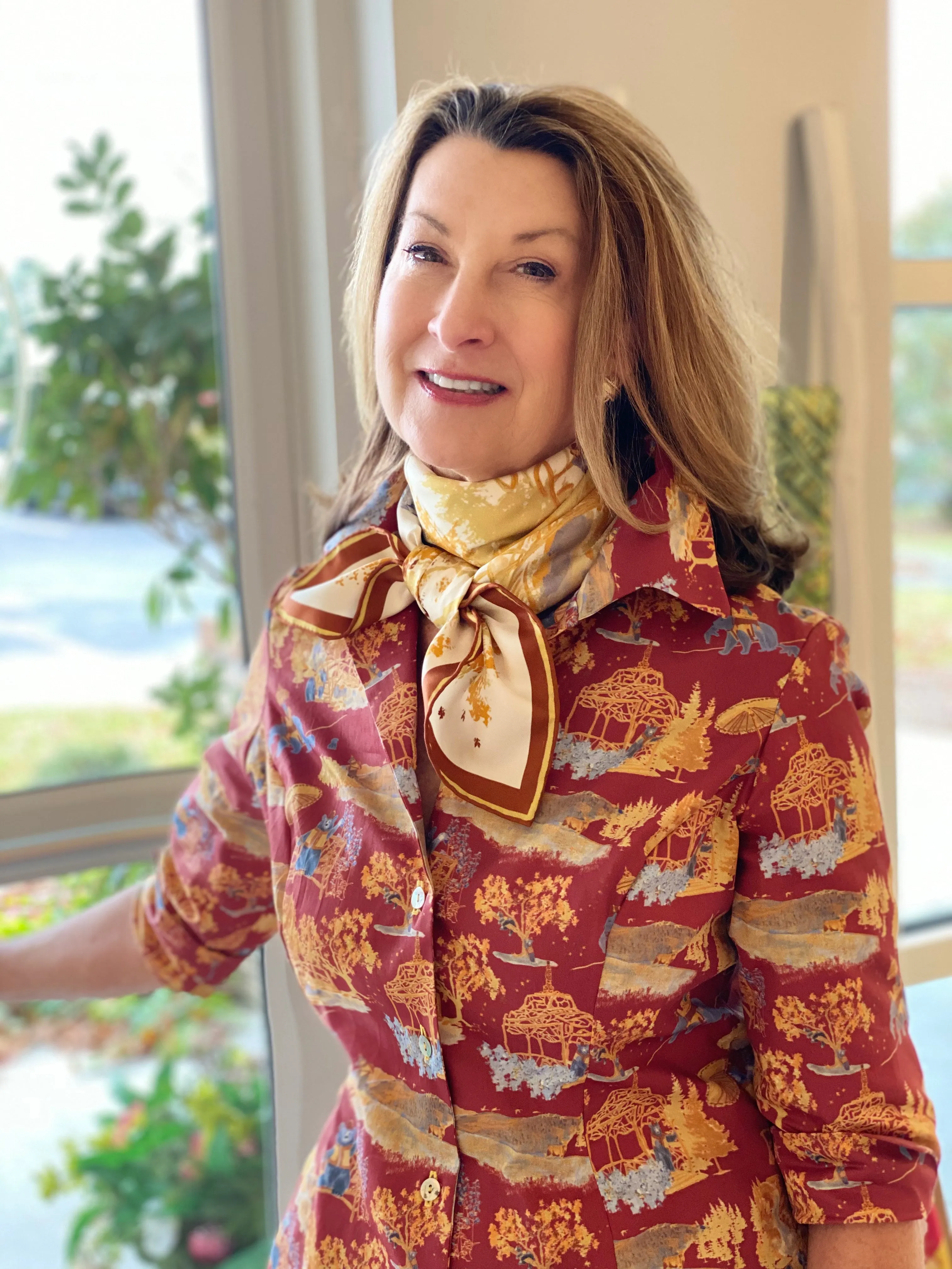 Luxe Silk Twill Scarf- Blue Ridge Scarf - Cream or Midnight