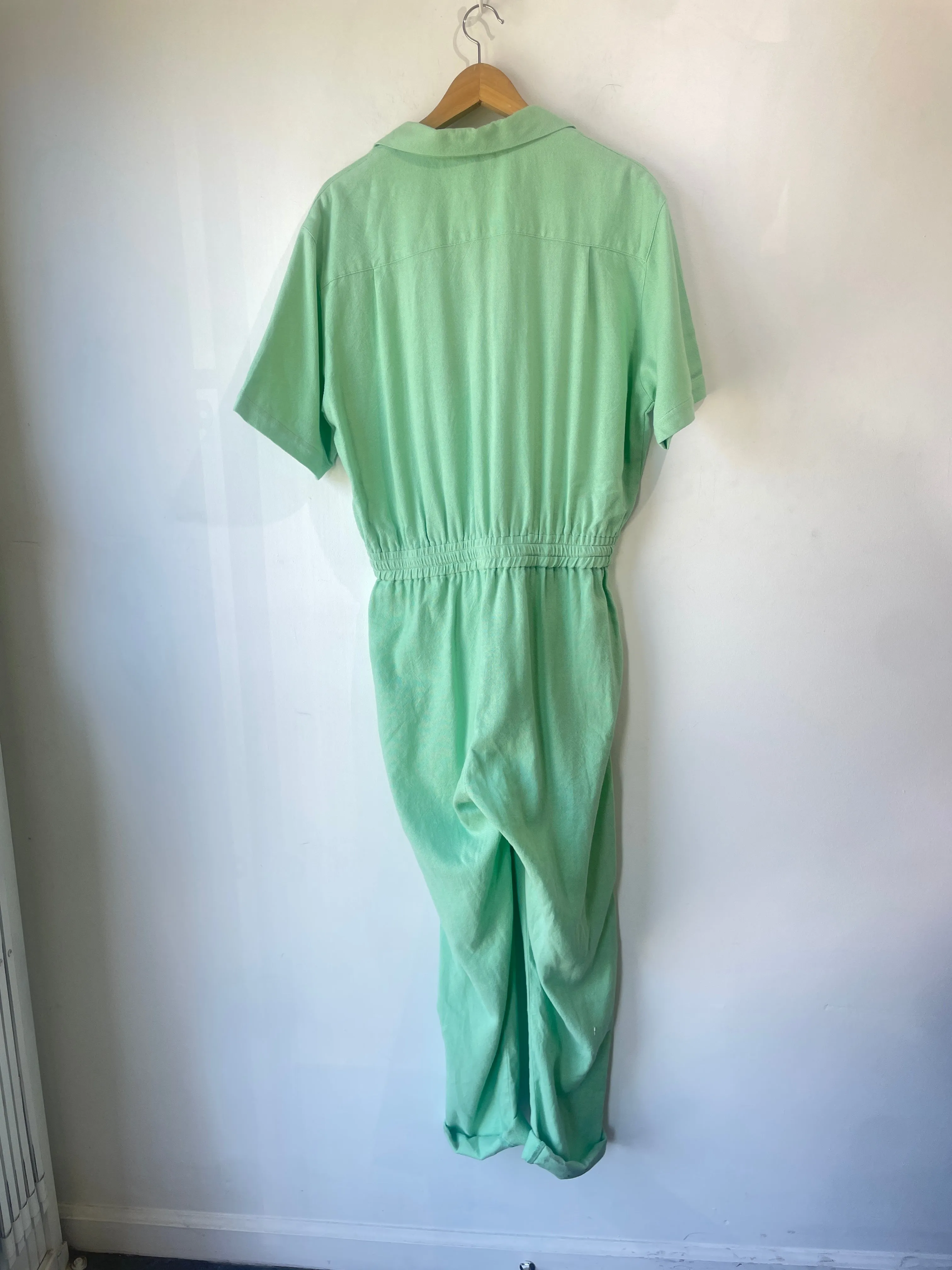 LWN Mint Green Cotton Jumpsuit