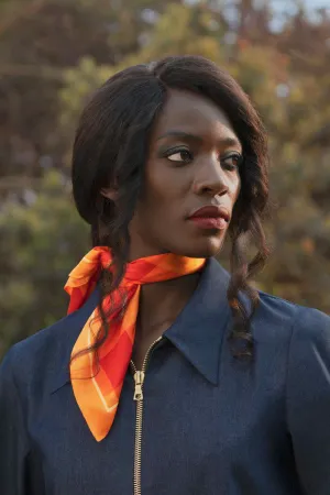 Maasai Shuka Scarf in Silk Twill