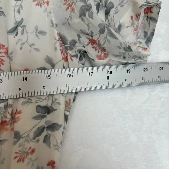 Madewell x Reistor womens ivory Floral Wrap Maxi Dress size medium NWT