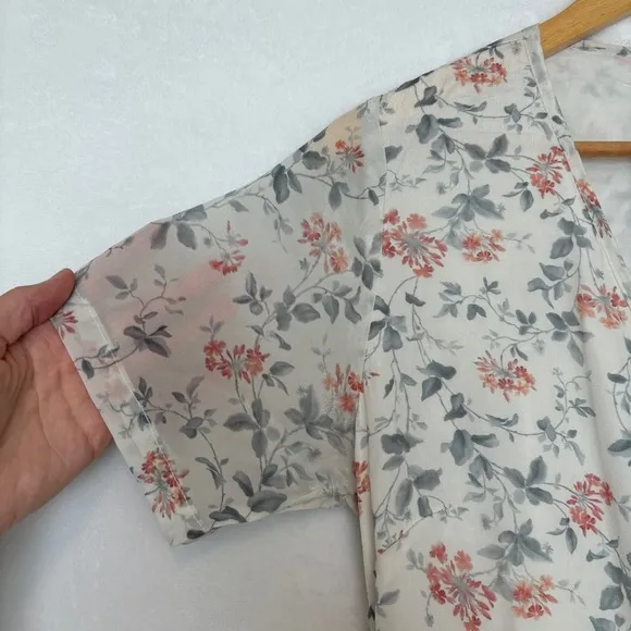Madewell x Reistor womens ivory Floral Wrap Maxi Dress size medium NWT