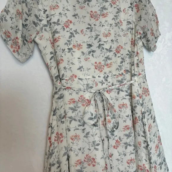 Madewell x Reistor womens ivory Floral Wrap Maxi Dress size medium NWT