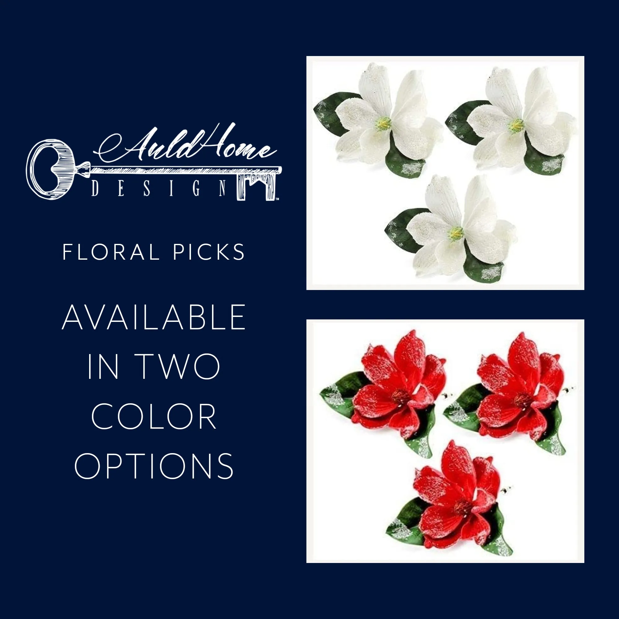 Magnolia Floral Picks (Red, Case of 108)