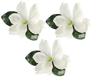 Magnolia Floral Picks (White, Case of 42)