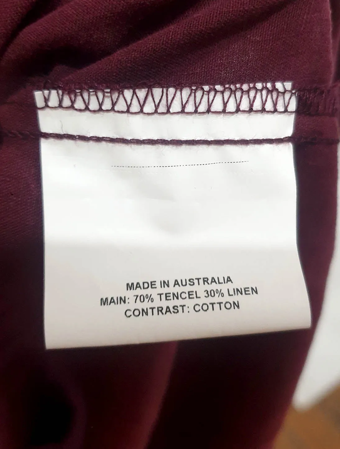 Magpie Goose deep red print dress size 14, best fits 12-14