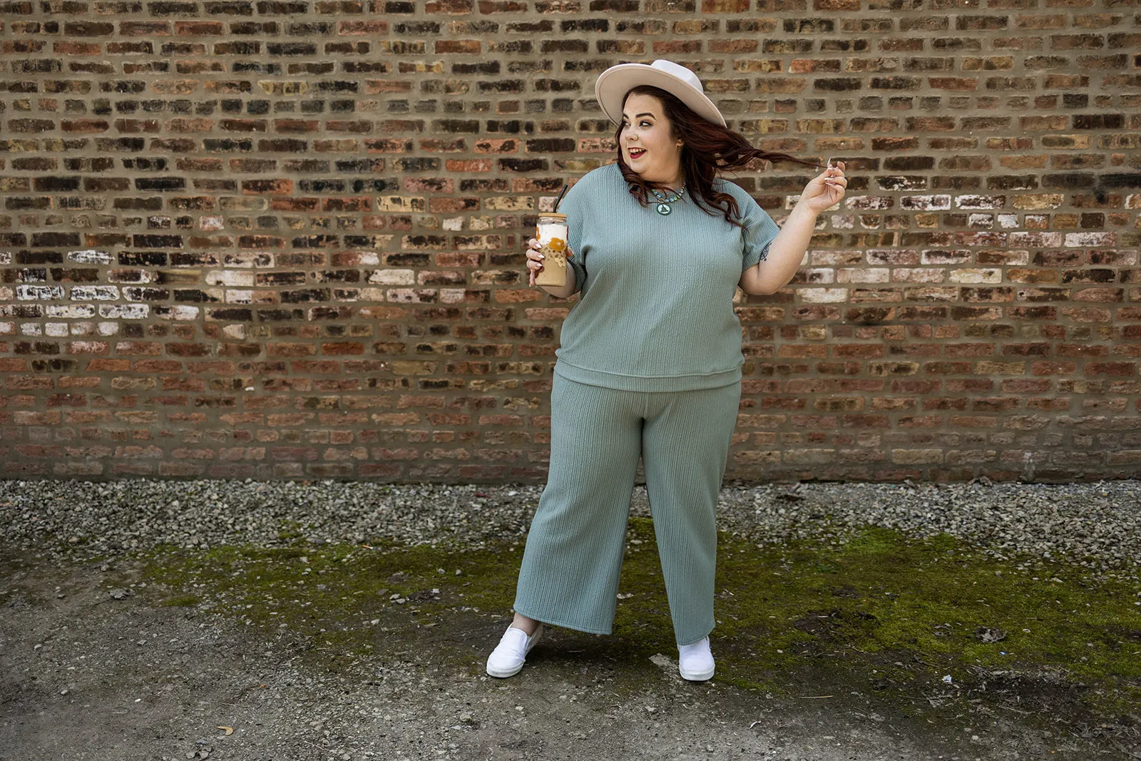 mariellen pants in sage blue