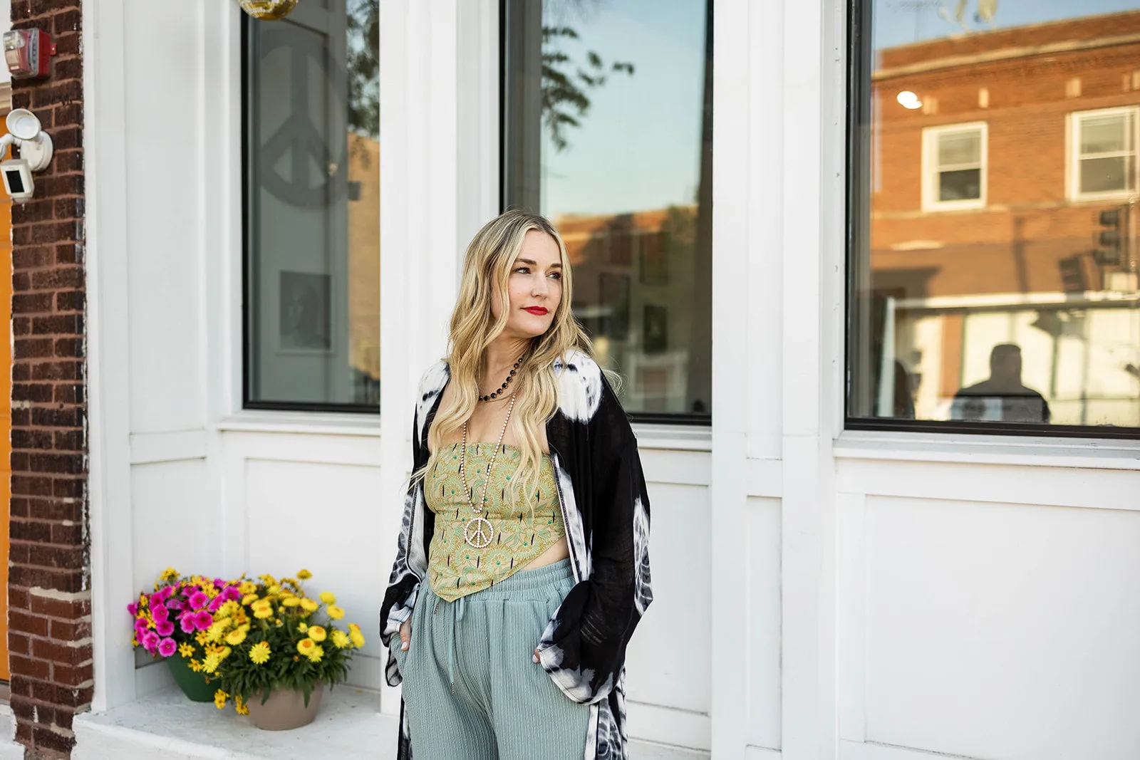 mariellen pants in sage blue