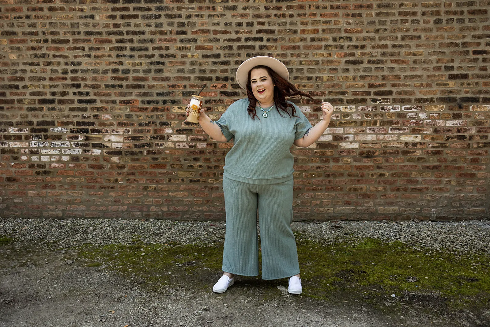 mariellen pants in sage blue