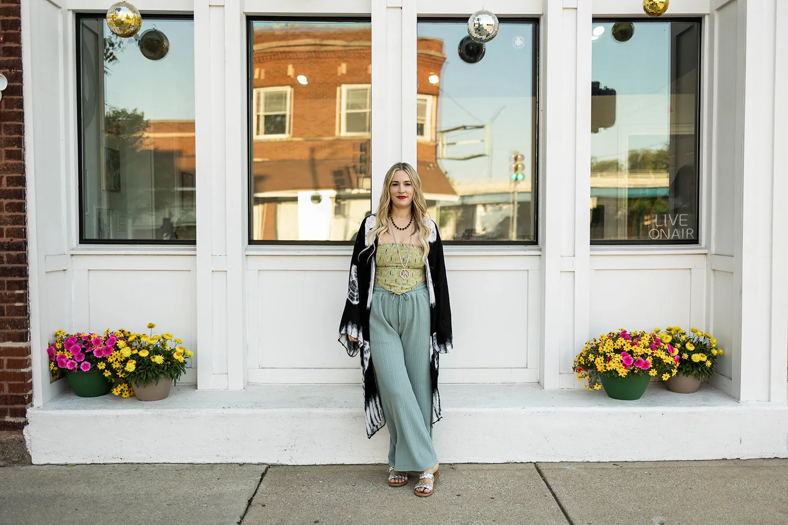 mariellen pants in sage blue