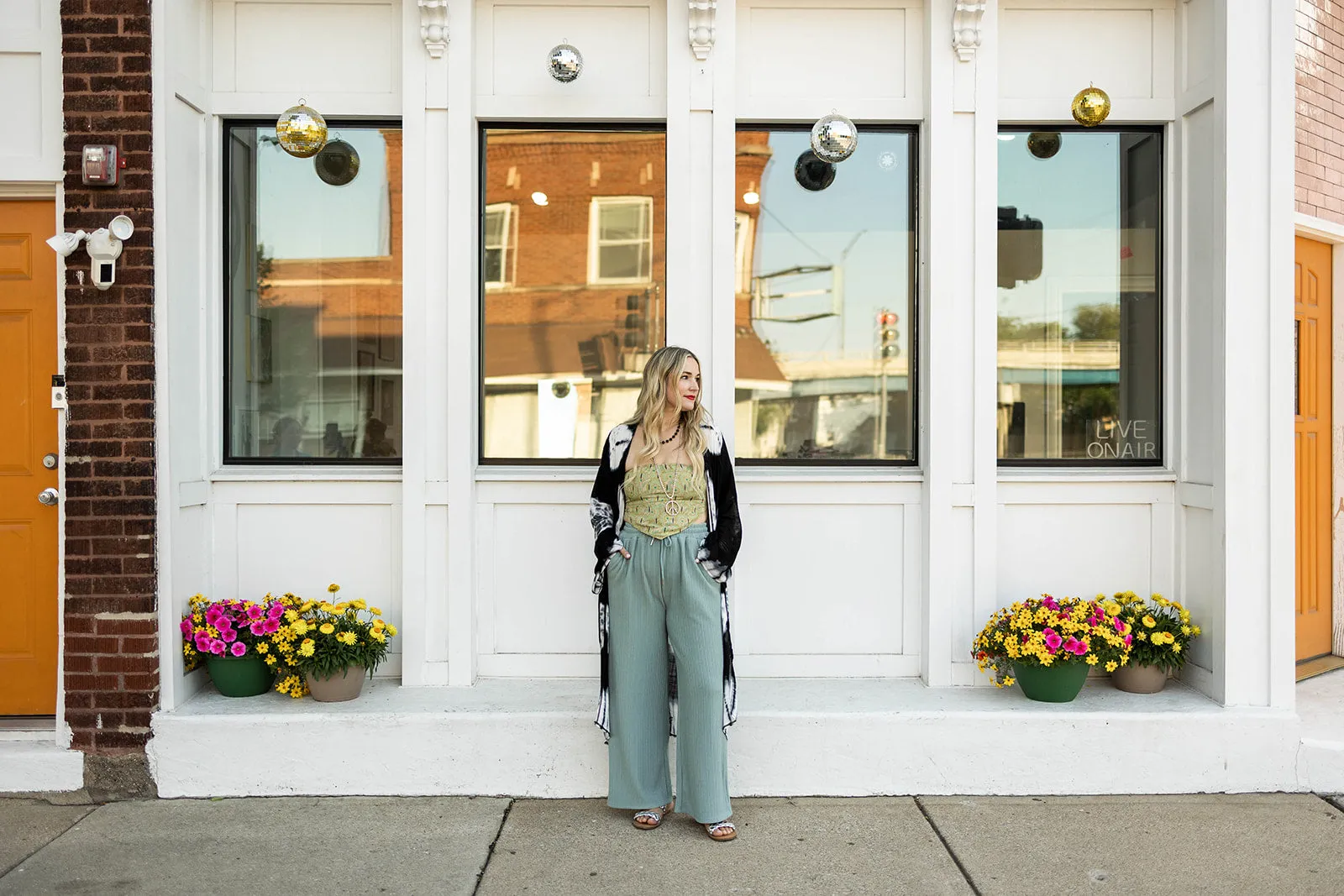 mariellen pants in sage blue