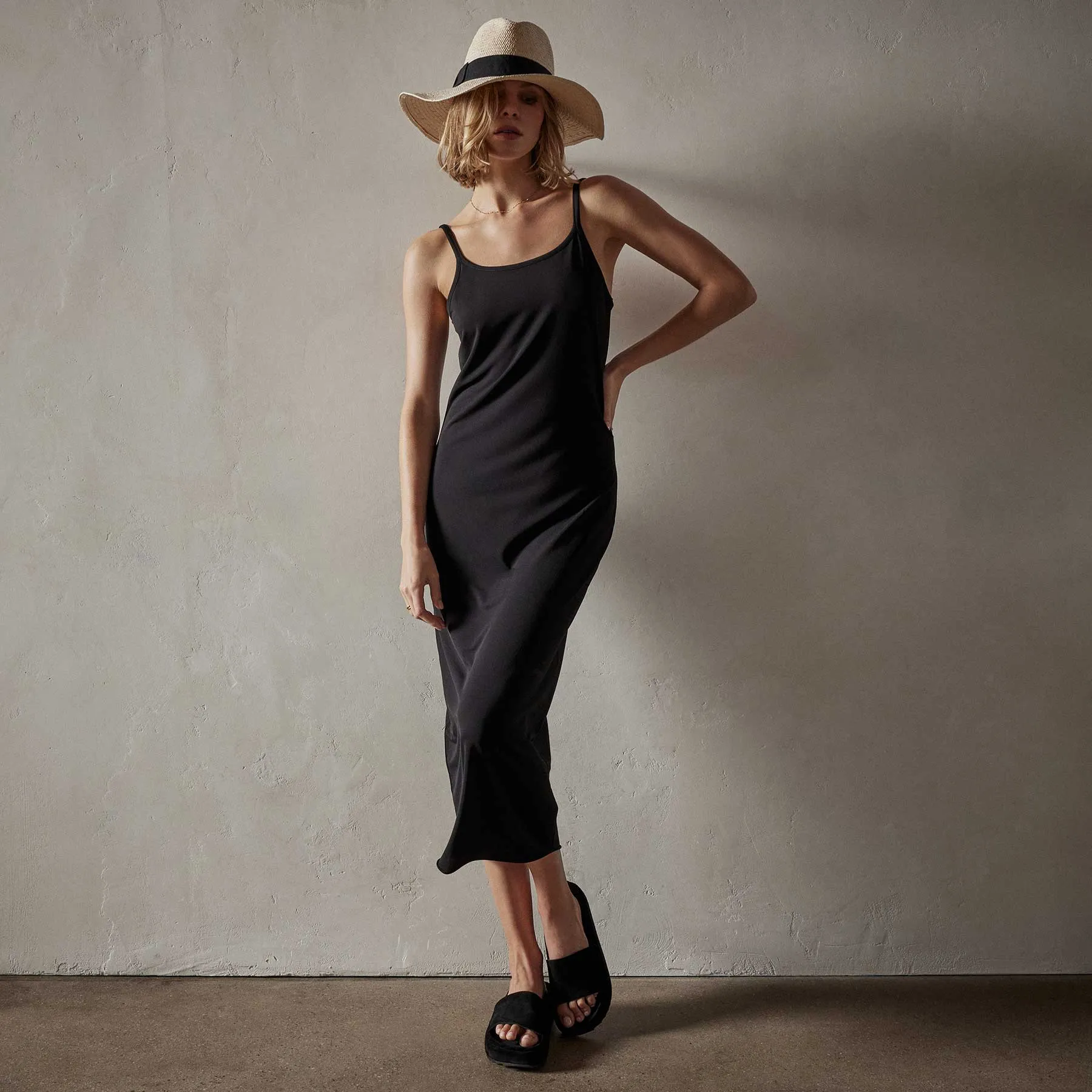 Matte Jersey Tank Dress - Black