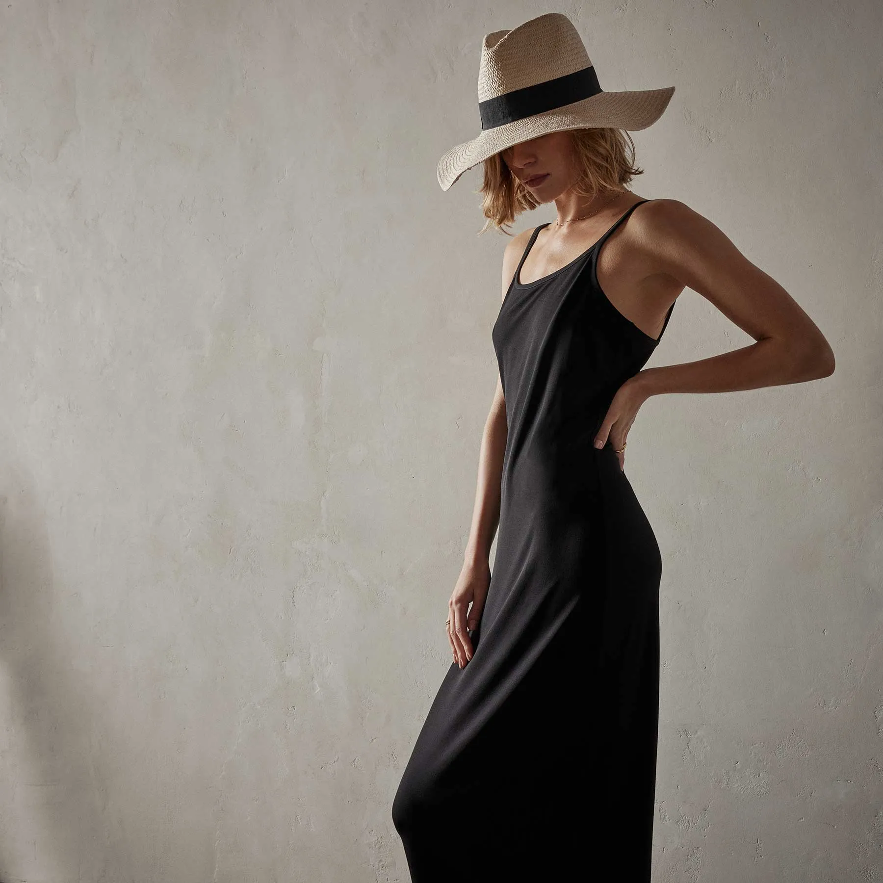 Matte Jersey Tank Dress - Black