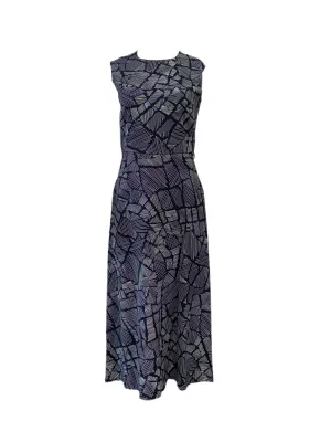 Max Mara Women's Blue Jasmine Zipper Closure A Line Dress NWT