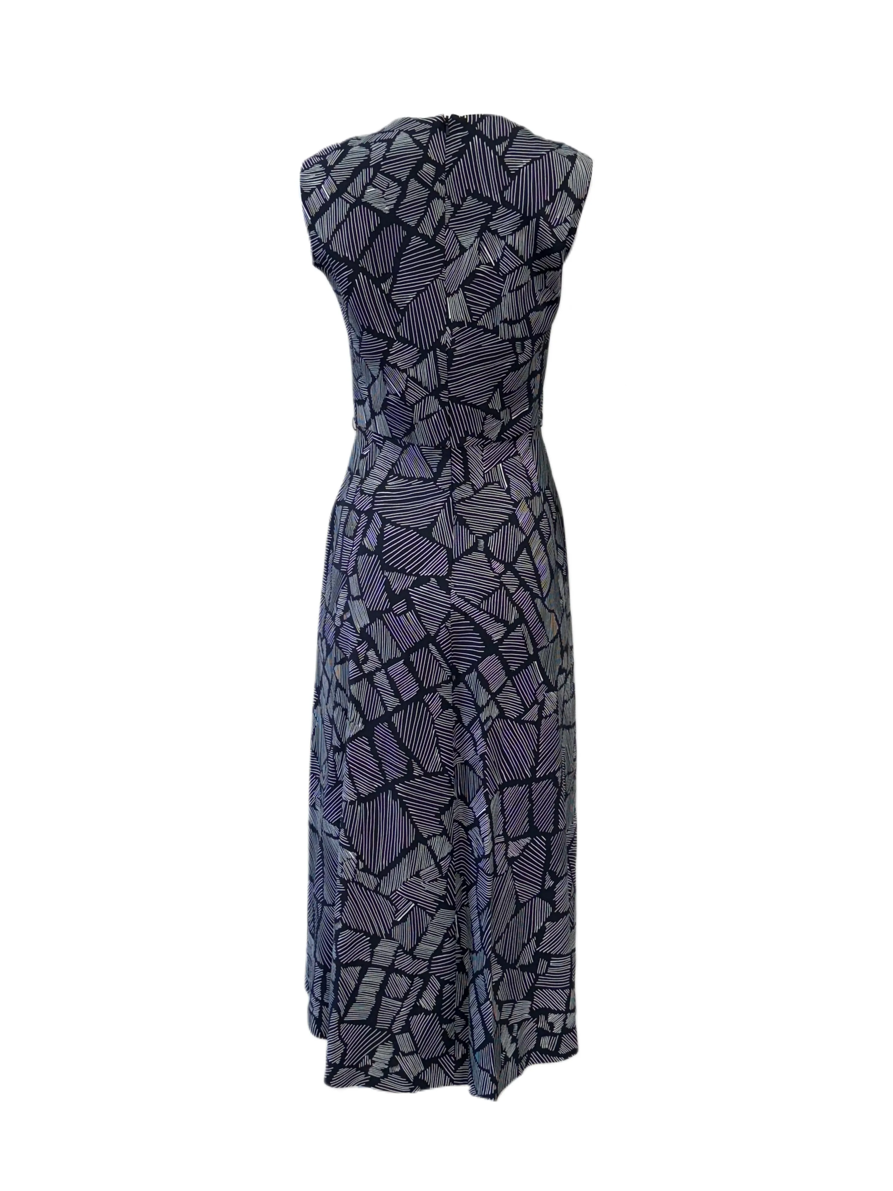 Max Mara Women's Blue Jasmine Zipper Closure A Line Dress NWT